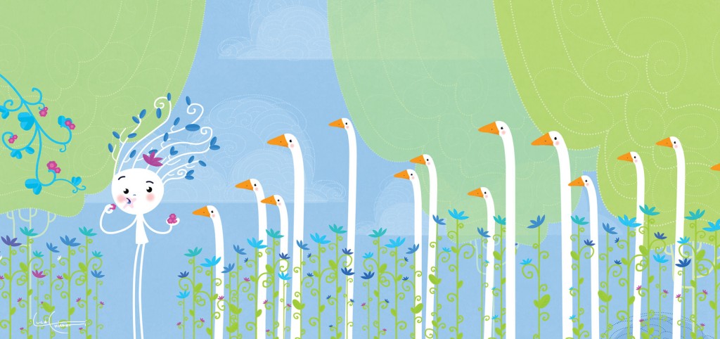 gooses and the raspberries